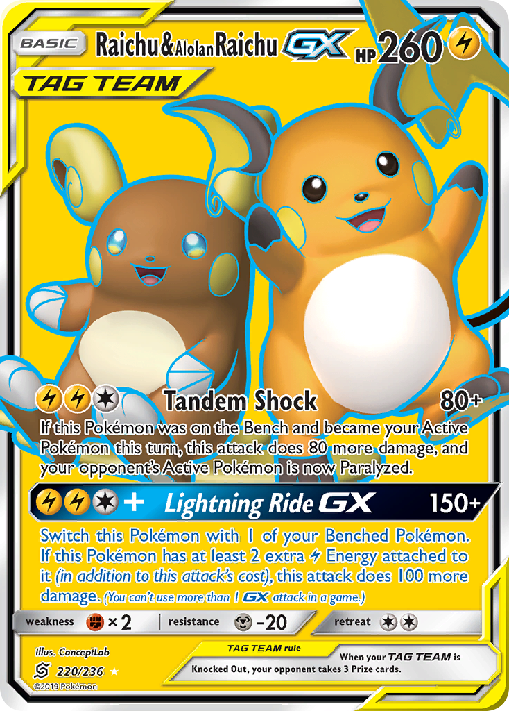 Raichu & Alolan Raichu-GX